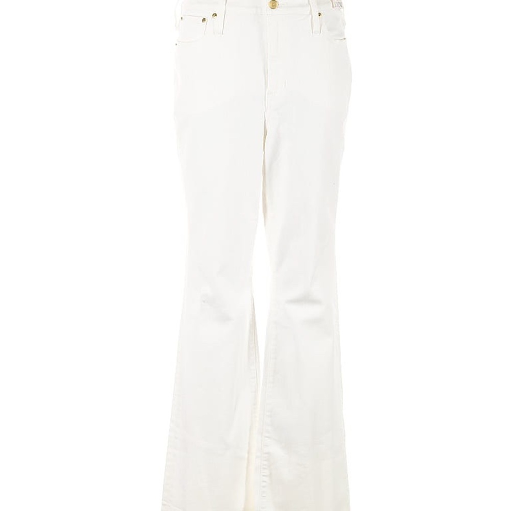J. Crew White Flare Wide Leg Jeans